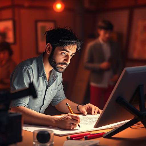 Directing Animation - Animator working at a drawing table