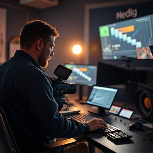 Editing suite with a film editor